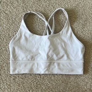 Lululemon White Energy Longline Bra